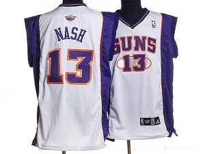 Suns #13 Steve Nash Stitched White NBA Jersey