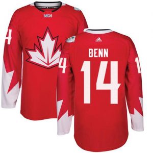 Team CA. #14 Jamie Benn Red 2016 World Cup Stitched NHL Jersey