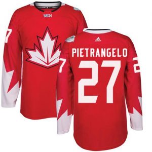 Team CA. #27 Alex Pietrangelo Red 2016 World Cup Stitched NHL Jersey