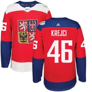 Team Czech Republic #46 David Krejci Red 2016 World Cup Stitched NHL Jersey