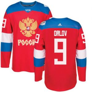Team Russia #9 Dmitry Orlov Red 2016 World Cup Stitched NHL Jersey