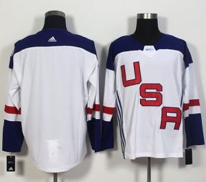Team USA Blank White 2016 World Cup Stitched NHL Jersey