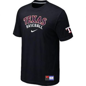 Texas Rangers Nike Short Sleeve Practice MLB T-Shirts Black