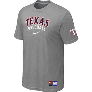 Texas Rangers Nike Short Sleeve Practice MLB T-Shirts Light Grey