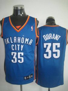 Thunder #35 Kevin Durant Stitched Blue NBA Jersey