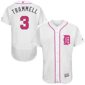 Tigers #3 Alan Trammell White Flexbase Authentic Collection 2016 Mother's Day Stitched MLB Jersey