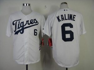 Tigers #6 Al Kaline White Los Tigres Stitched MLB Jersey