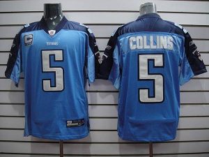 Titans #5 Kerry Collins Stitched Baby Blue NFL Jersey