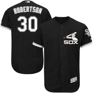 White Sox #30 David Robertson Black Flexbase Authentic Collection Stitched MLB Jersey