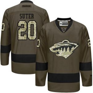 Wild #20 Ryan Suter Green Salute to Service Stitched NHL Jersey