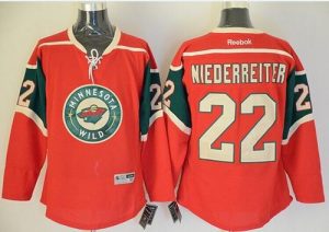Wild #22 Nino Niederreiter Red Stitched NHL Jersey