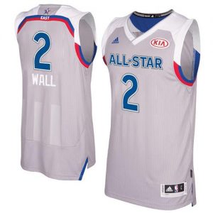 Wizards #2 John Wall Gray 2017 All Star Stitched NBA Jersey