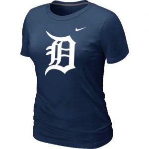Women's Detroit Tigers Heathered Nike Dark Blue Blended T-Shirt