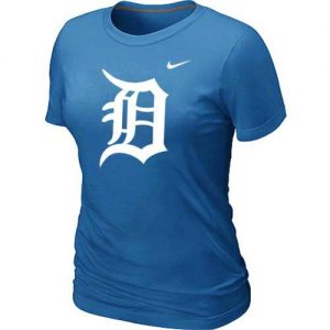 Women's Detroit Tigers Heathered Nike Light Blue Blended T-Shirt