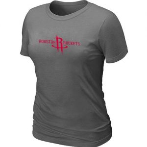 Women's Houston Rockets Big & Tall Primary Logo T-Shirt Dark Grey