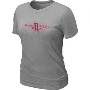 Women's Houston Rockets Big & Tall Primary Logo T-Shirt Light Grey