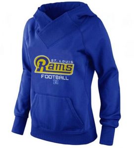 Women's Los Angeles Rams Big & Tall Critical Victory Pullover Hoodie Blue