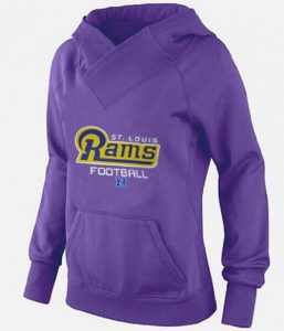Women's Los Angeles Rams Big & Tall Critical Victory Pullover Hoodie Purple