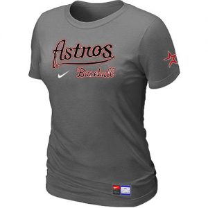 Women's MLB Houston Astros Dark Grey Nike Short Sleeve Practice T-Shirt