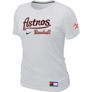 Women's MLB Houston Astros White Nike Short Sleeve Practice T-Shirt