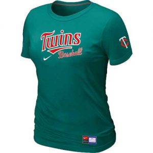 Women's Minnesota Twins Nike Short Sleeve Practice MLB T-Shirts Teal Green