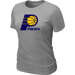 Women's NBA Indiana Pacers Big & Tall Primary Logo T-Shirt Light Grey
