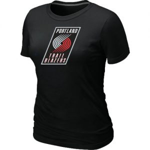 Women's NBA Portland Trail Blazers Big & Tall Primary Logo T-Shirt Black