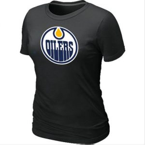 Women's NHL Edmonton Oilers Big & Tall Logo T-Shirt Black