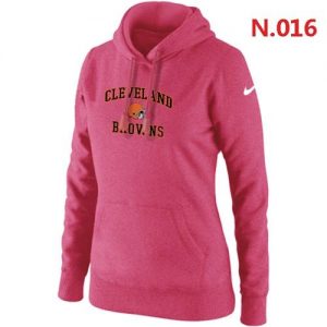 Women's Nike Cleveland Browns Heart & Soul Pullover Hoodie Pink