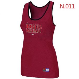 Women's Nike Los Angeles Angels Tri-Blend Racerback Stretch Tank Top Red