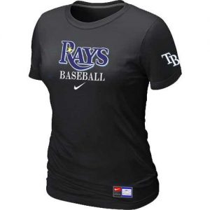 Women's Tampa Bay Rays Nike Short Sleeve Practice MLB T-Shirts Black