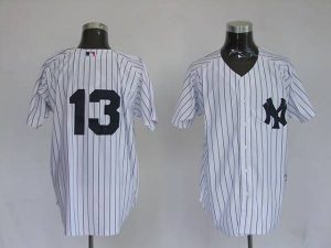 Yankees #13 Alex Rodriguez Stitched White MLB Jersey