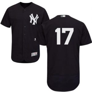 Yankees #17 Matt Holliday Navy Blue Flexbase Authentic Collection Stitched MLB Jersey