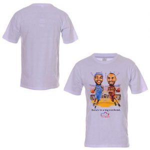 All Star Kobe Bryant & LeBron James White NBA T-Shirts