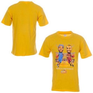 All Star Kobe Bryant & LeBron James Yellow NBA T-Shirts