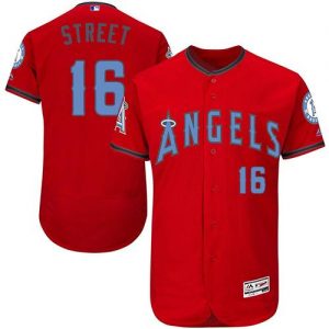 Angels of Anaheim #16 Huston Street Red Flexbase Authentic Collection 2016 Father's Day Stitched MLB Jersey