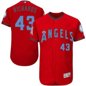 Angels of Anaheim #43 Garrett Richards Red Flexbase Authentic Collection 2016 Father's Day Stitched MLB Jersey