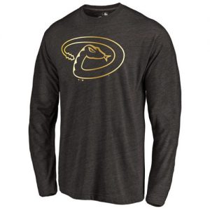 Arizona Diamondbacks Gold Collection Long Sleeve Tri-Blend T-Shirt Black