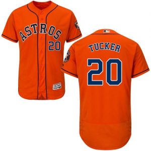 Astros #20 Preston Tucker Orange Flexbase Authentic Collection Stitched MLB Jersey