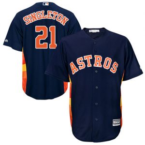 Astros #21 Jon Singleton Navy Blue Cool Base Stitched Youth MLB Jersey