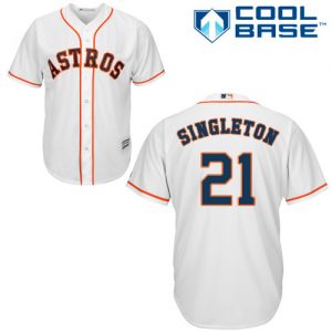 Astros #21 Jon Singleton White Cool Base Stitched Youth MLB Jersey
