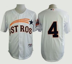Astros #4 George Springer White 1965 Turn Back The Clock Stitched MLB Jersey