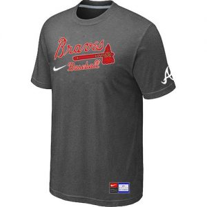 Atlanta Braves Nike Short Sleeve Practice MLB T-Shirts Crow Grey