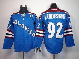 Avalanche #92 Gabriel Landeskog Blue Third Embroidered NHL Jersey
