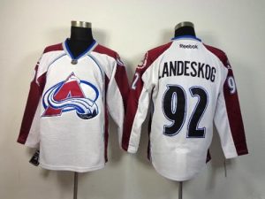 Avalanche #92 Gabriel Landeskog White Road Stitched NHL Jersey