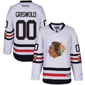 Blackhawks #00 Clark Griswold White 2017 Winter Classic Stitched NHL Jersey