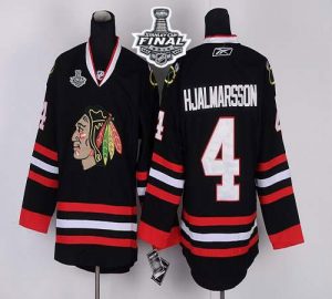 Blackhawks #4 Nikals Hjalmarsson Black 2015 Stanley Cup Stitched NHL Jersey
