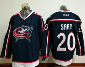 Blue Jackets #20 Brandon Saad Navy Blue Home Stitched NHL Jersey
