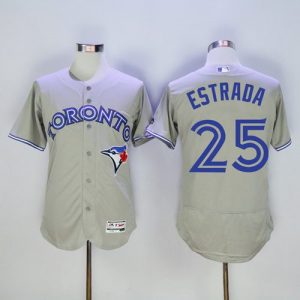 Blue Jays #25 Marco Estrada Grey Flexbase Authentic Collection Stitched MLB Jersey