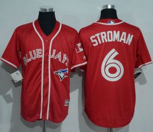 Blue Jays #6 Marcus Stroman Red New Cool Base Canada Day Stitched MLB Jersey